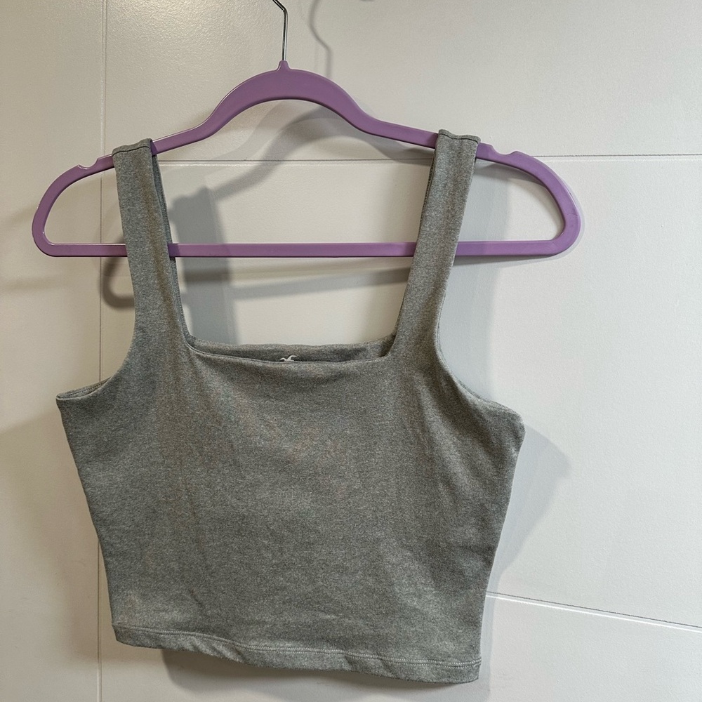 Hollister Heather Gray Women's Crop Top